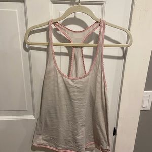 Lululemon pale pink and white top. Size 8